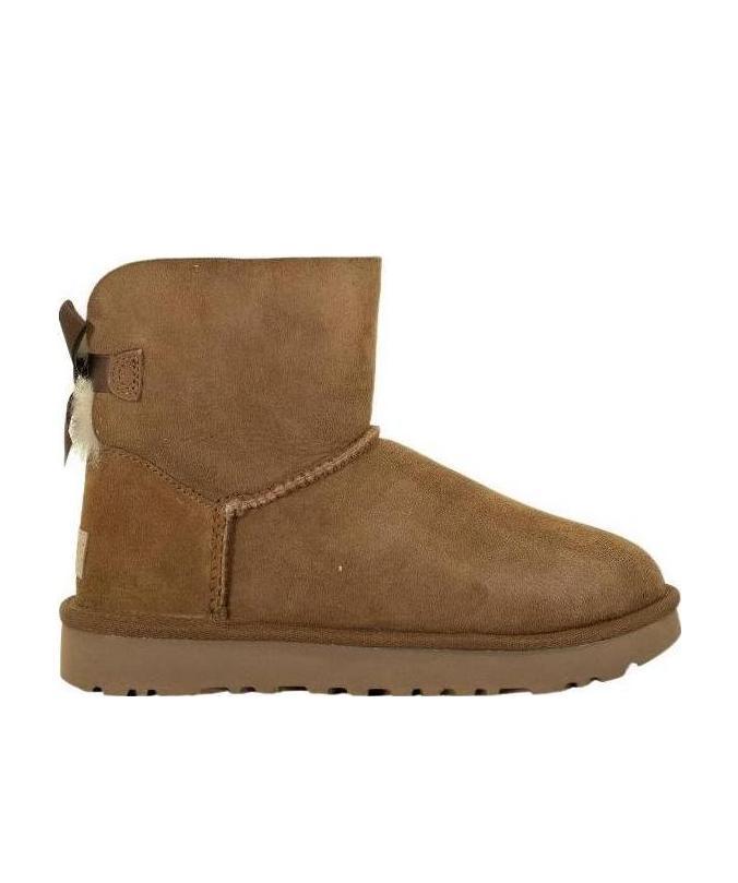 Ugg Bailey Bow Mini Ankle Boots In Brown