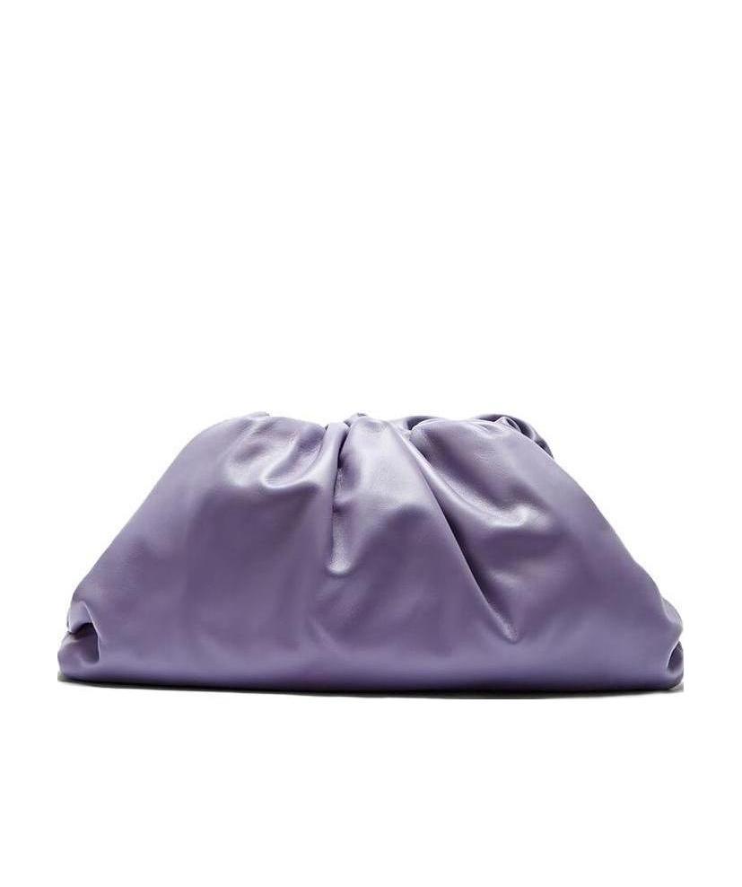 Shop Bottega Veneta The Pouch Clutch In Purple