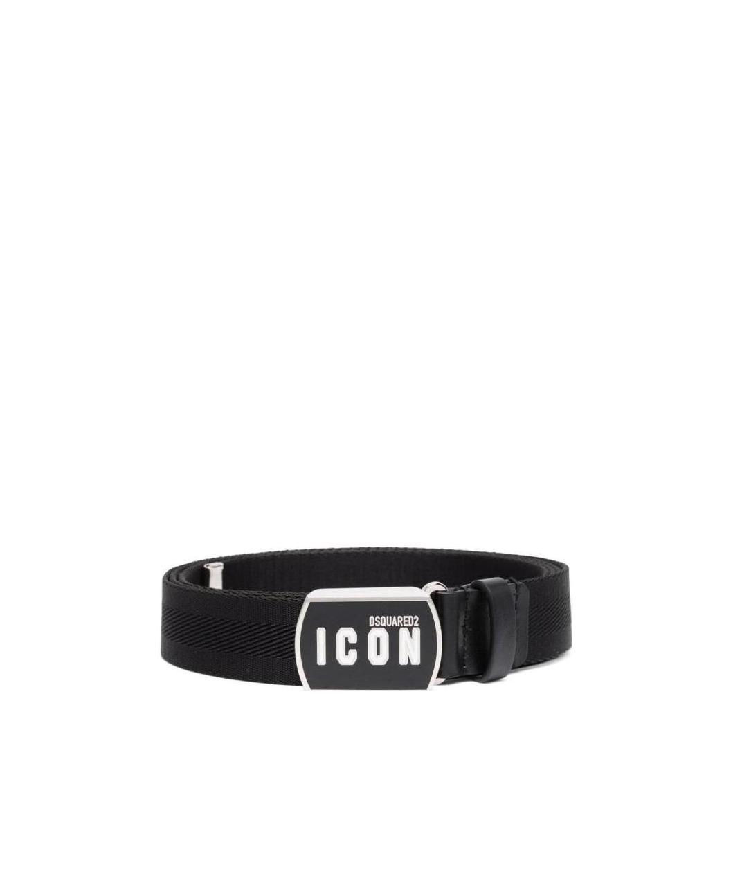Dsquared2 Logo-patch Buckle Belt In Black