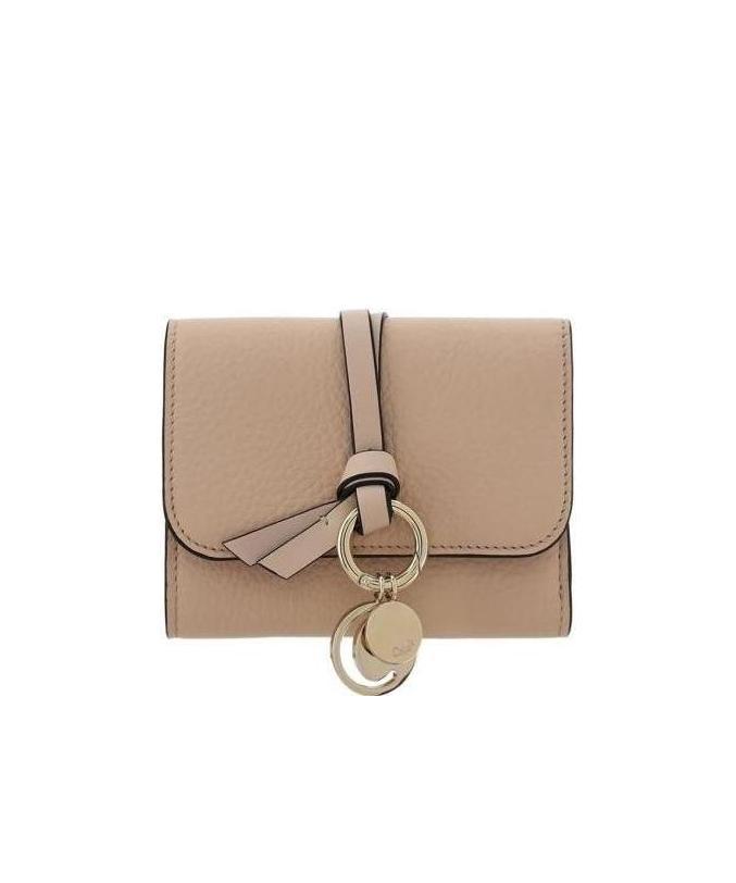 Chloé Alphabet Trifold Wallet In Nude