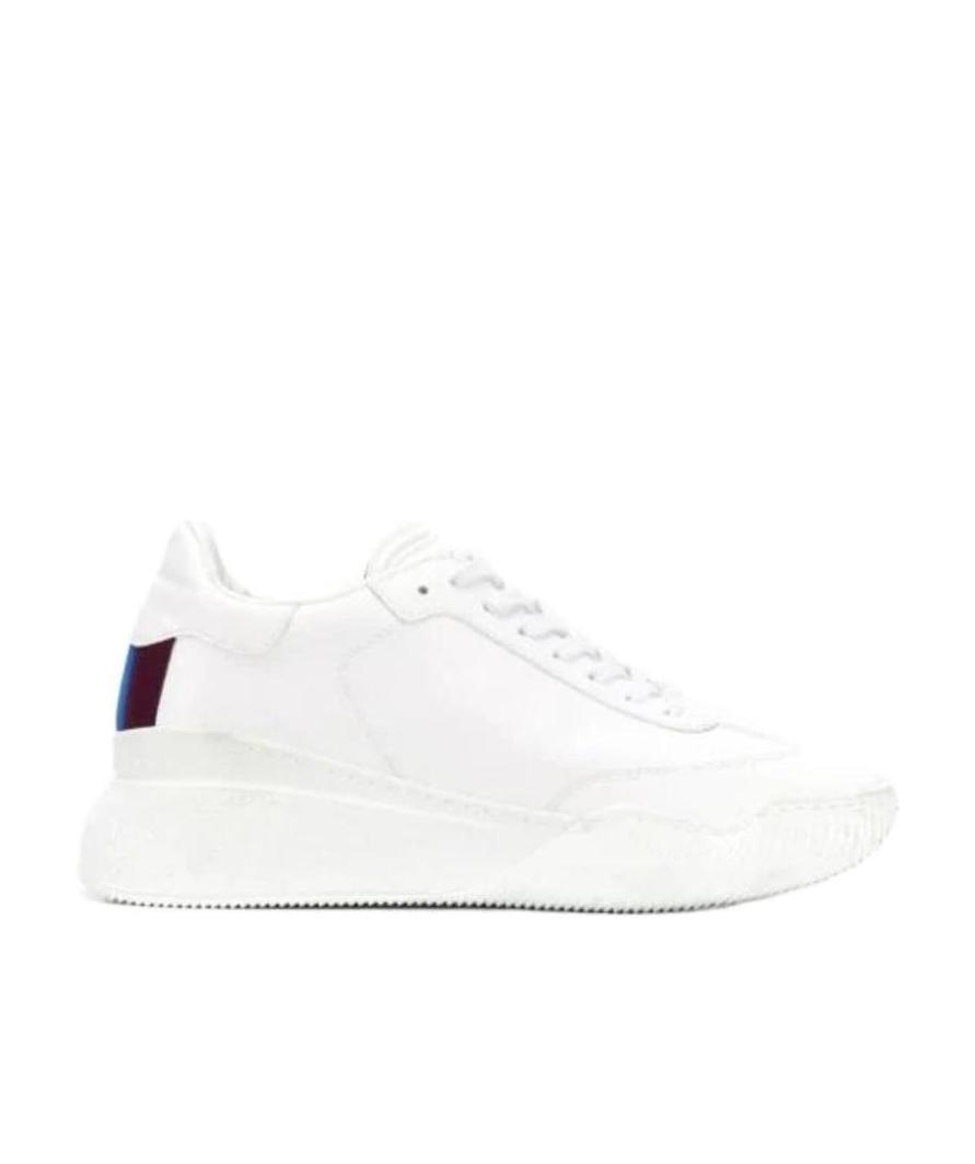 Stella Mccartney Loop Logo-embossed Vegetarian Leather Sneakers In White