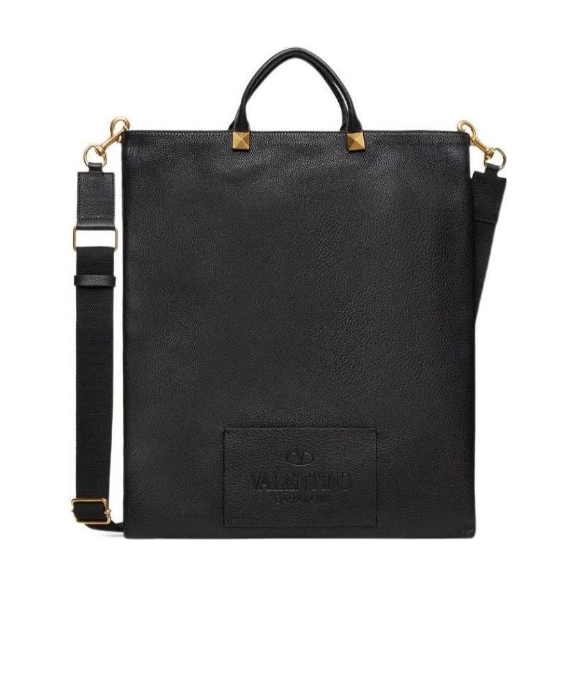 Valentino Rockstud Tote Bag In Black