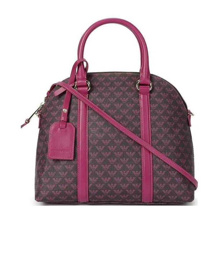 Emporio Armani Logo Details Handbag In Black