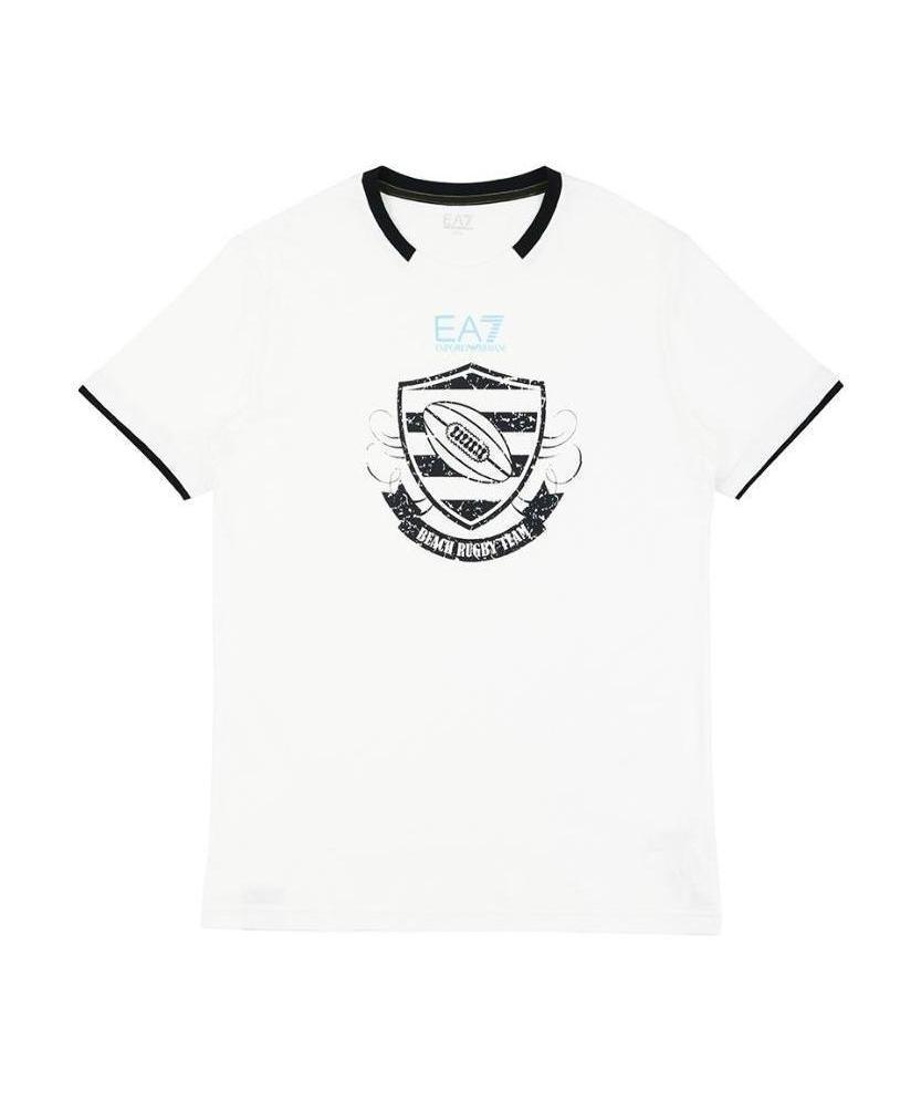 EA7 LOGO ROUND-NECKED T-SHIRT