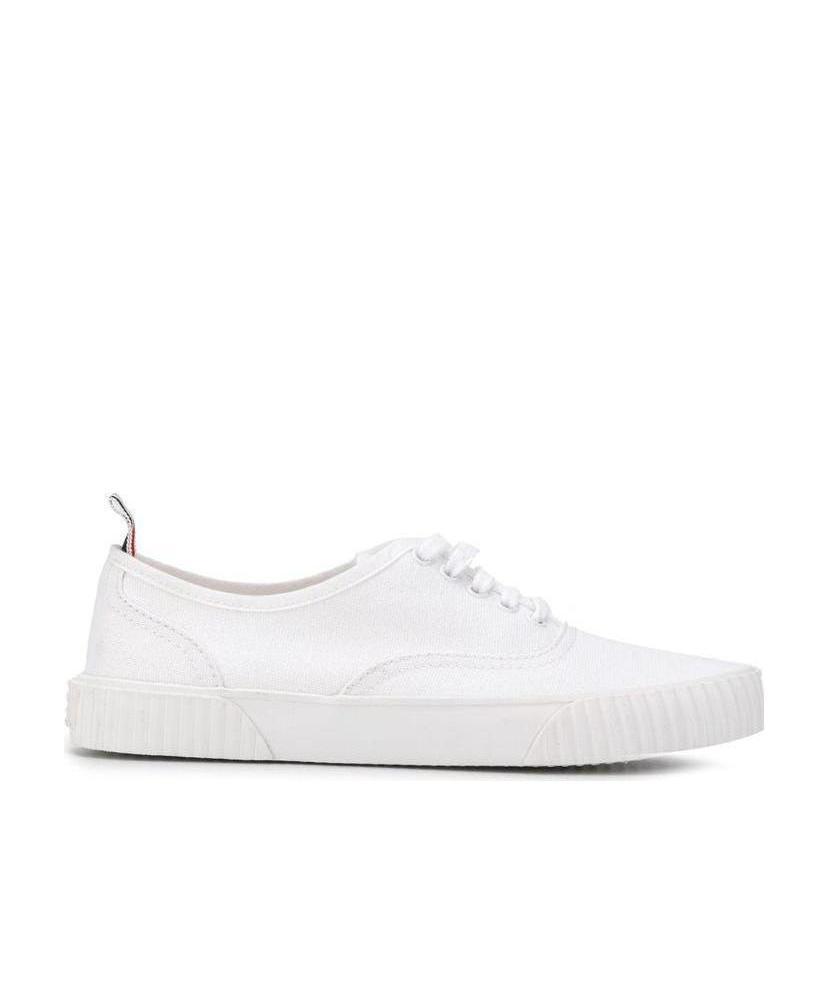 Thom Browne Heritage Canvas Sneakers In White