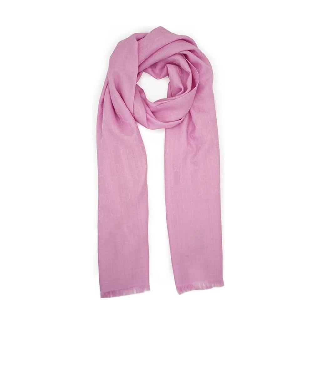 Gucci Logo Leisure Scarf In Pink