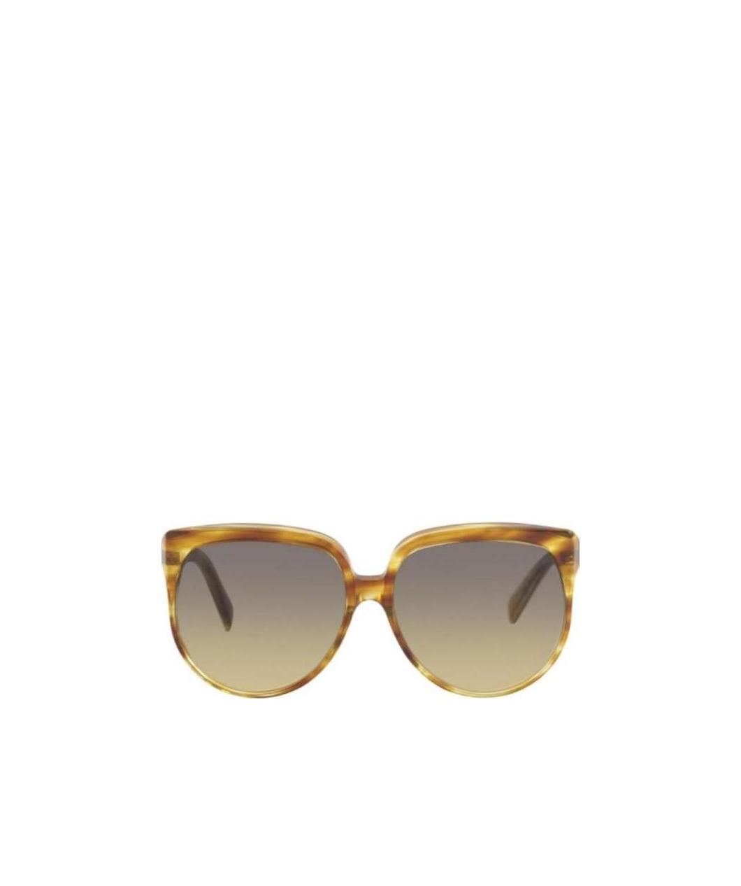 Celine Logo Logo Sunglasses In Brown