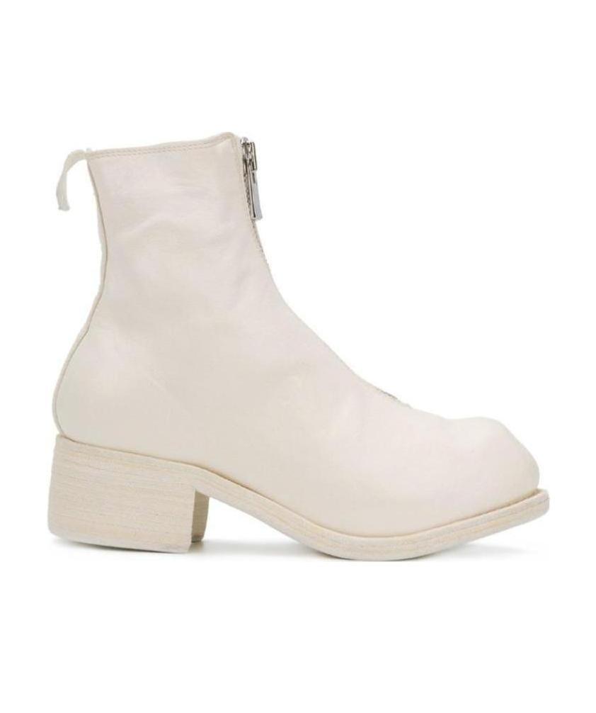 Guidi Bianco Ankle Boots In Luxurious Horse Leather In White