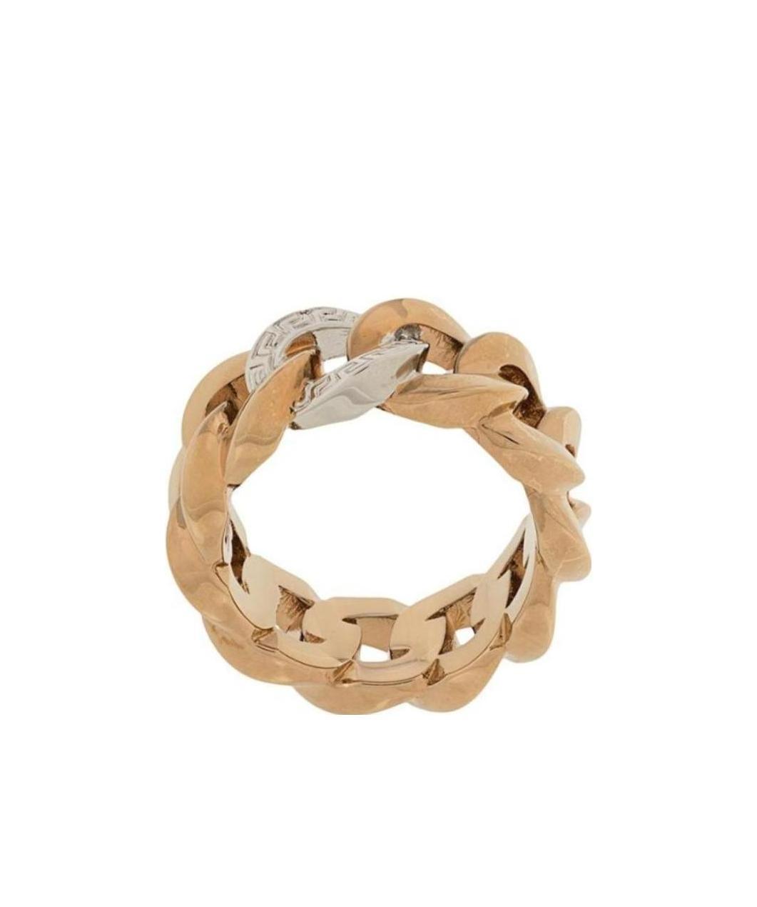Versace Medusa Two-tone Chain Ring In Yellow