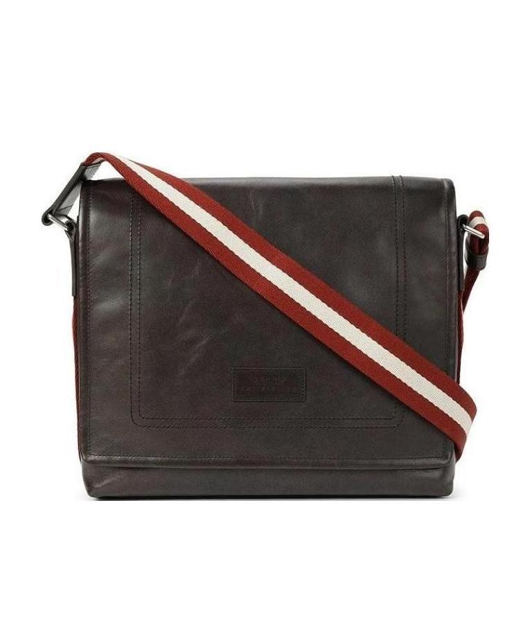 Shop Bally Logo Strap Satchel In Black