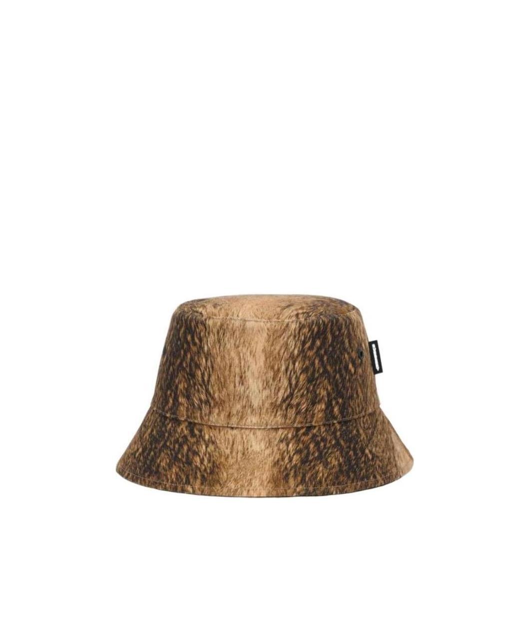 Burberry Fur Print Bucket Hat In Brown