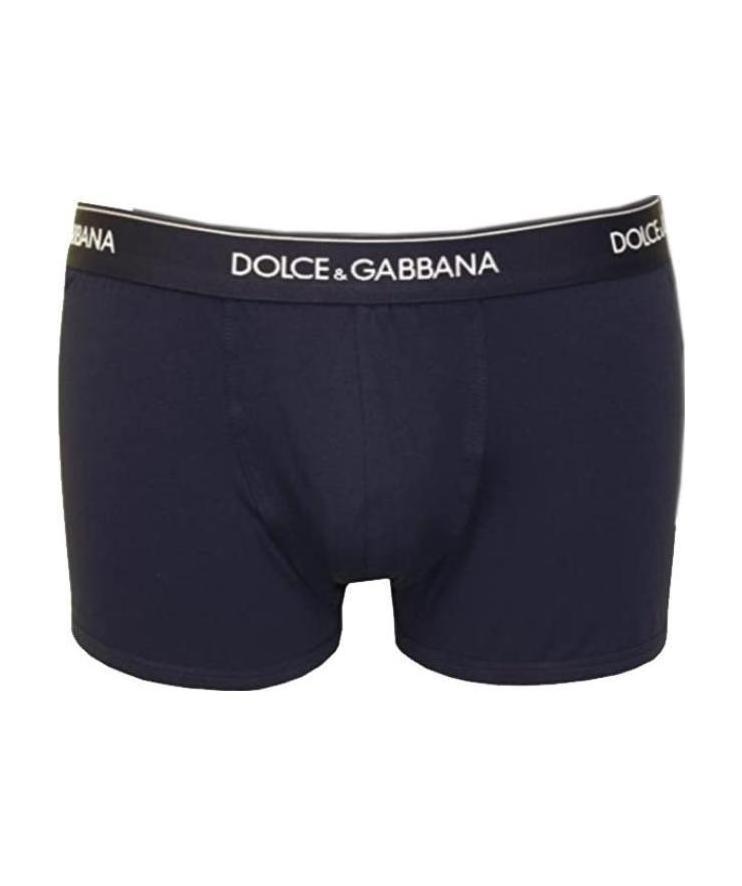 Dolce & Gabbana Pack Containing Two Regular Boxers Of The Same Color In Black
