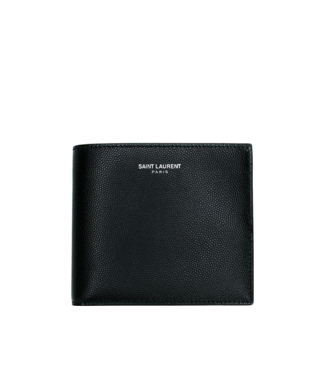 Saint Laurent Paris Logo-print Wallet In Black