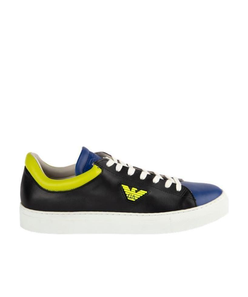 Emporio Armani Tie Casual Sports Shoes In Black