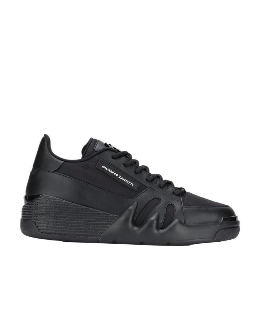 Shop Giuseppe Zanotti Black Lace-up Casual Sneakers
