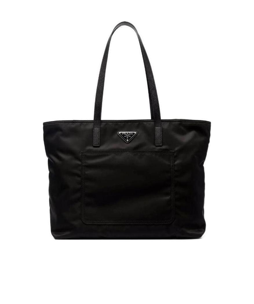 Shop Prada Re-nylon Tote Bag In Black