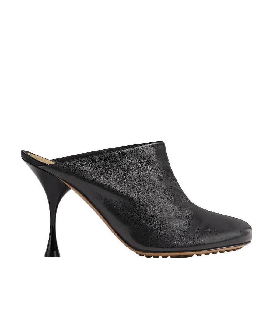 Bottega Veneta 90mm Leather Mules In Black