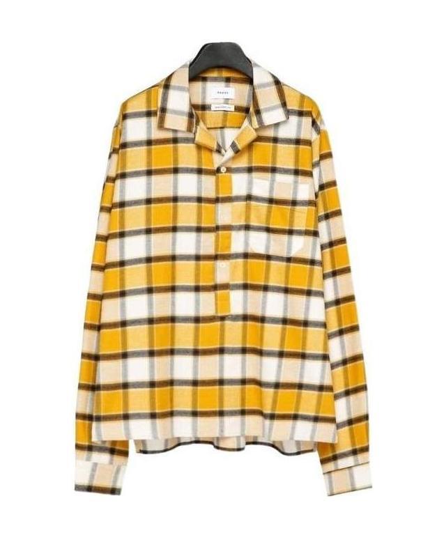 Rhude Check Button-down Shirt In Nude