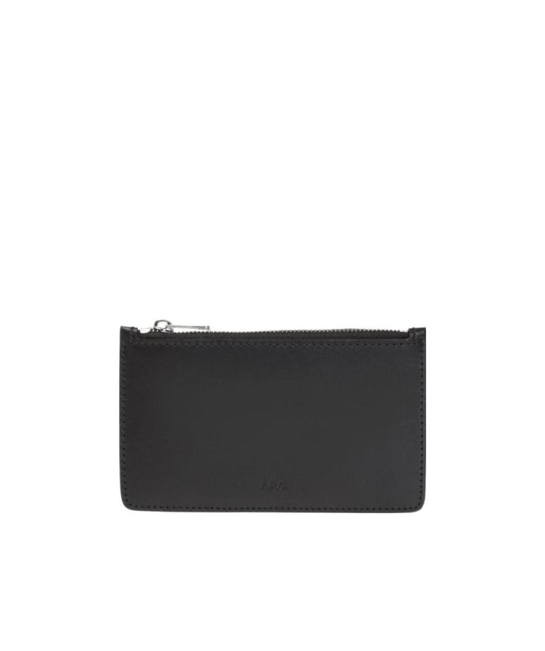 Apc Logo Embossed Cardholder Wallet In Black