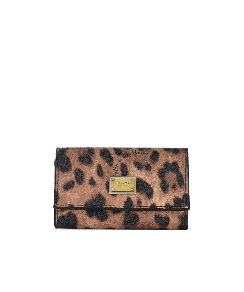 DOLCE & GABBANA LEOPARD PRINT KEY BAG