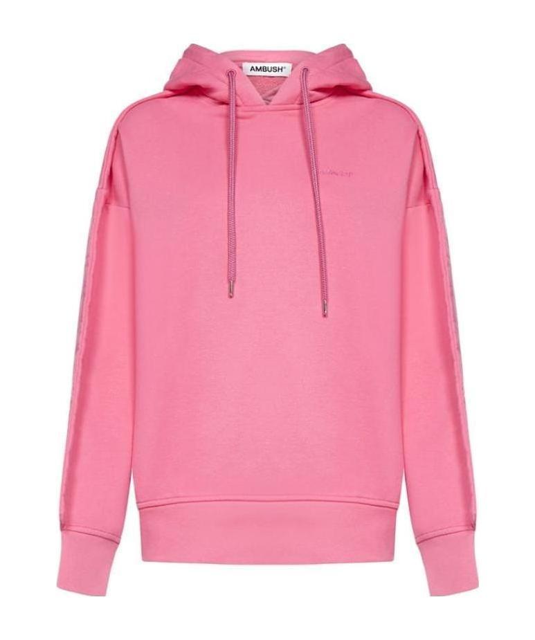 Ambush Logo Cotton Hoodie In Pink