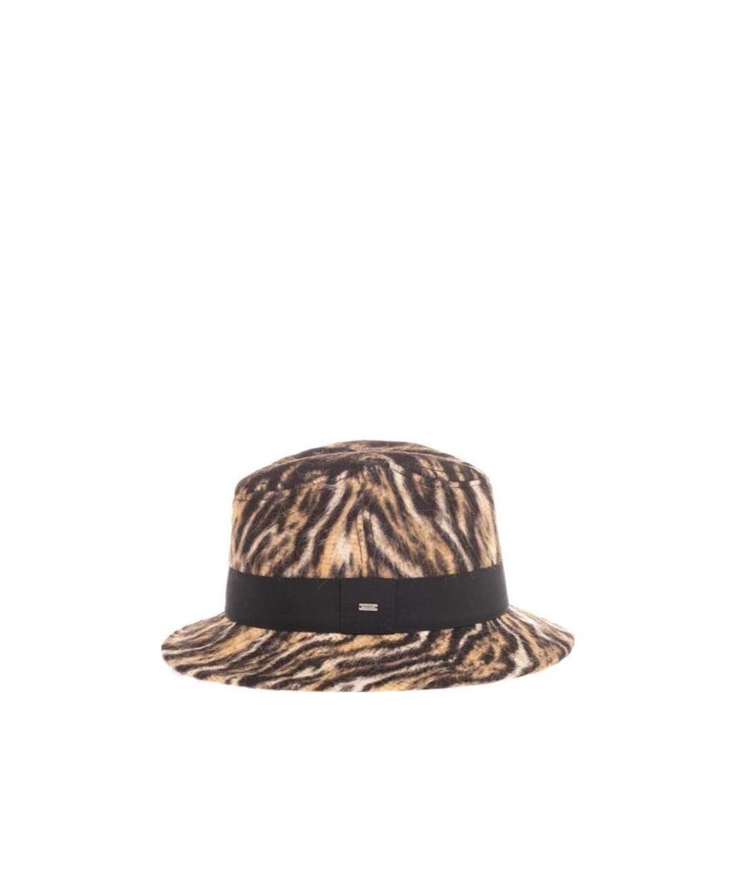 Saint Laurent Ocelot-print Fedora Hat In Black
