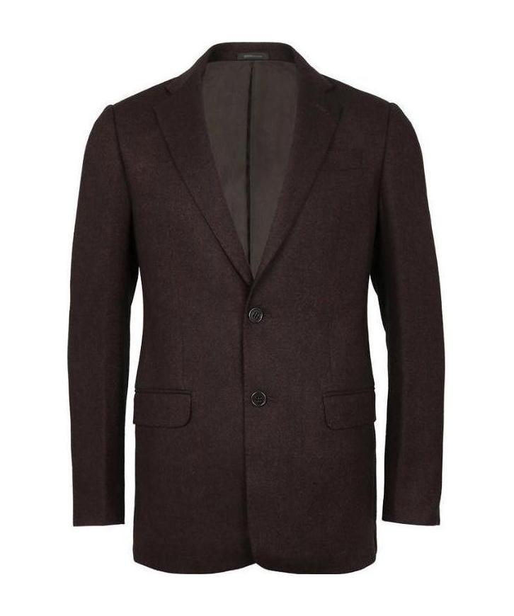 Armani Collezioni Logo Suit Jacket In Black