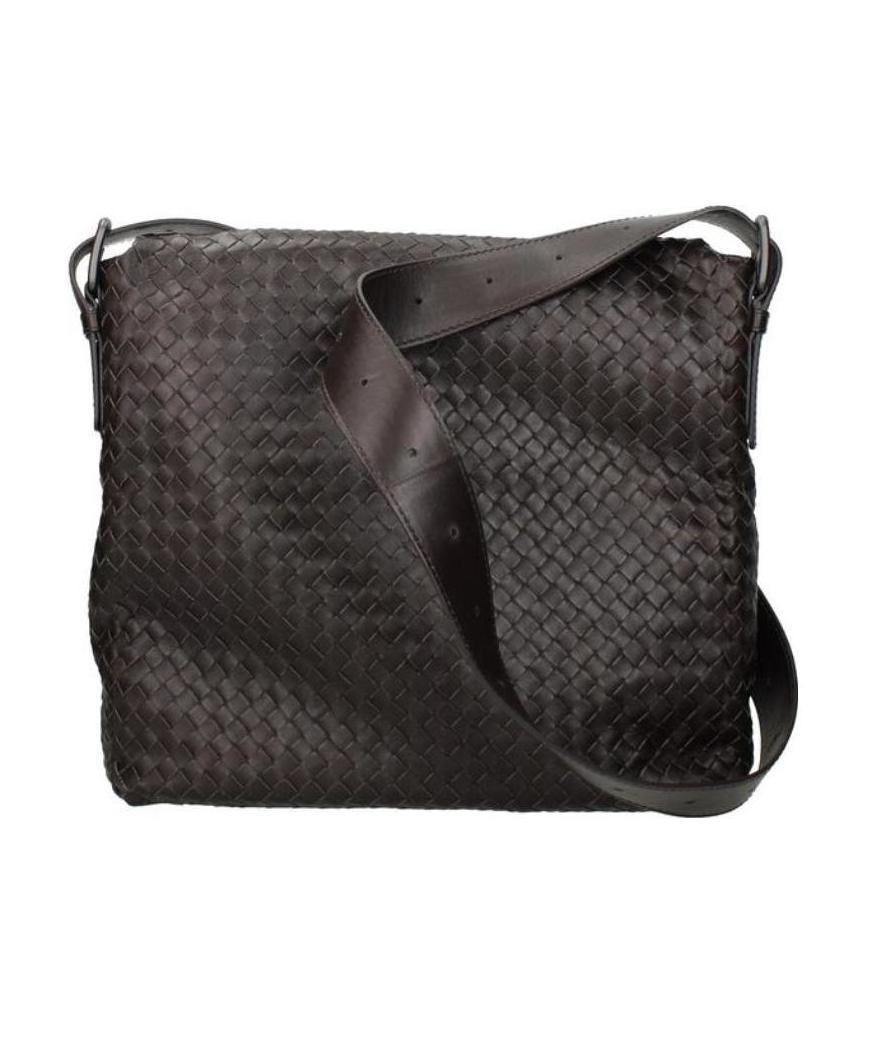 BOTTEGA VENETA LOGO KNITTED SHOULDER BAG