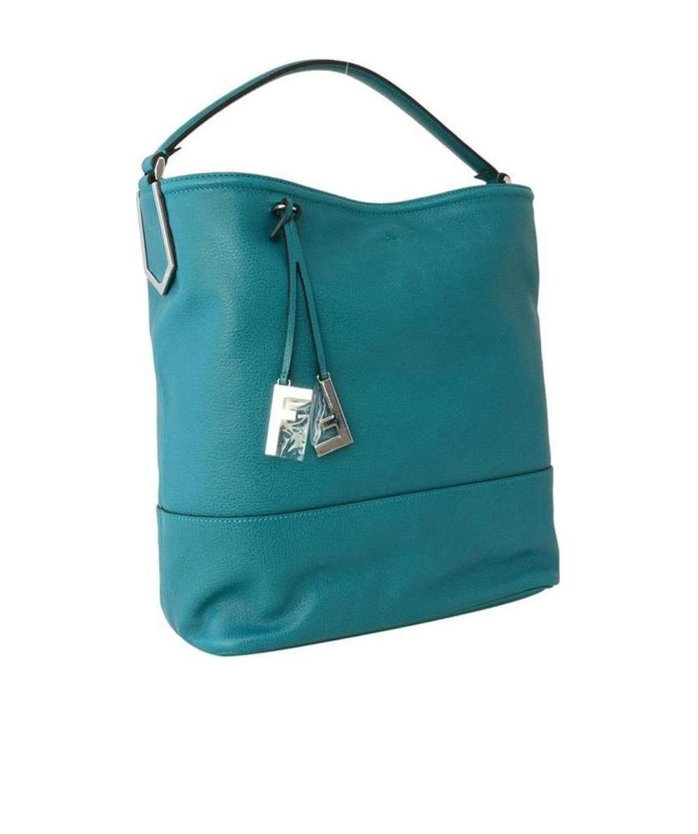 Fendi Logo Handbag In Blue
