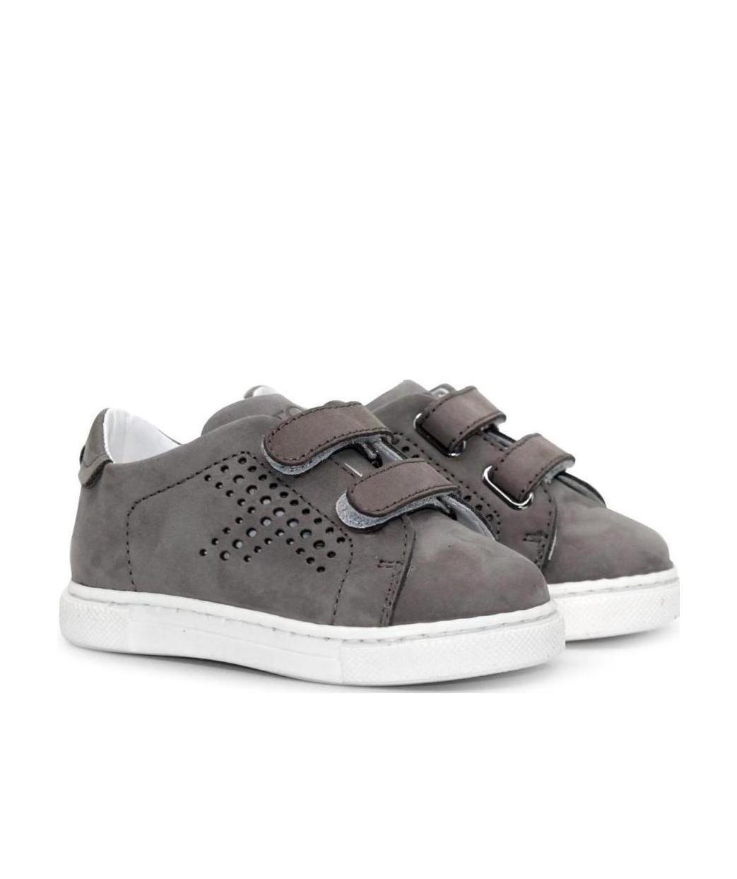 Tod's Tod S Bambino Sneakers Grigia In Pelle Scamosciata In Gray