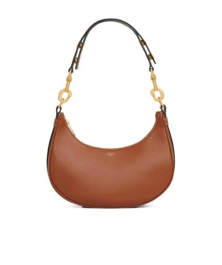 Celine Smooth Calfskin Medium Ava Strap Bag In Brown