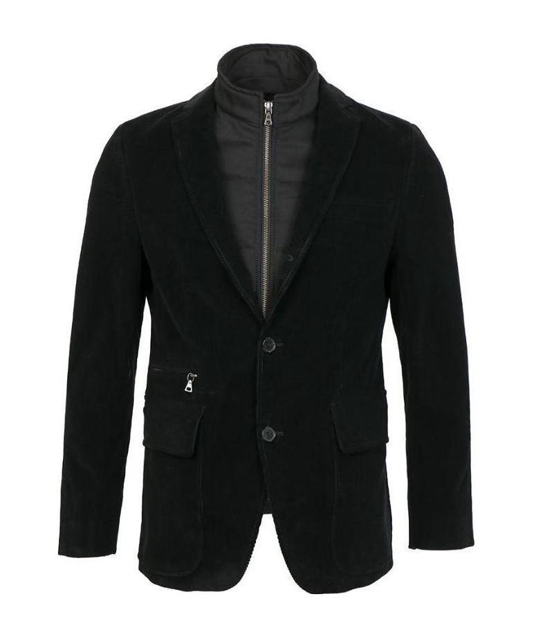 Karl Lagerfeld Single-breasted Zipper Suit Jacket In Black