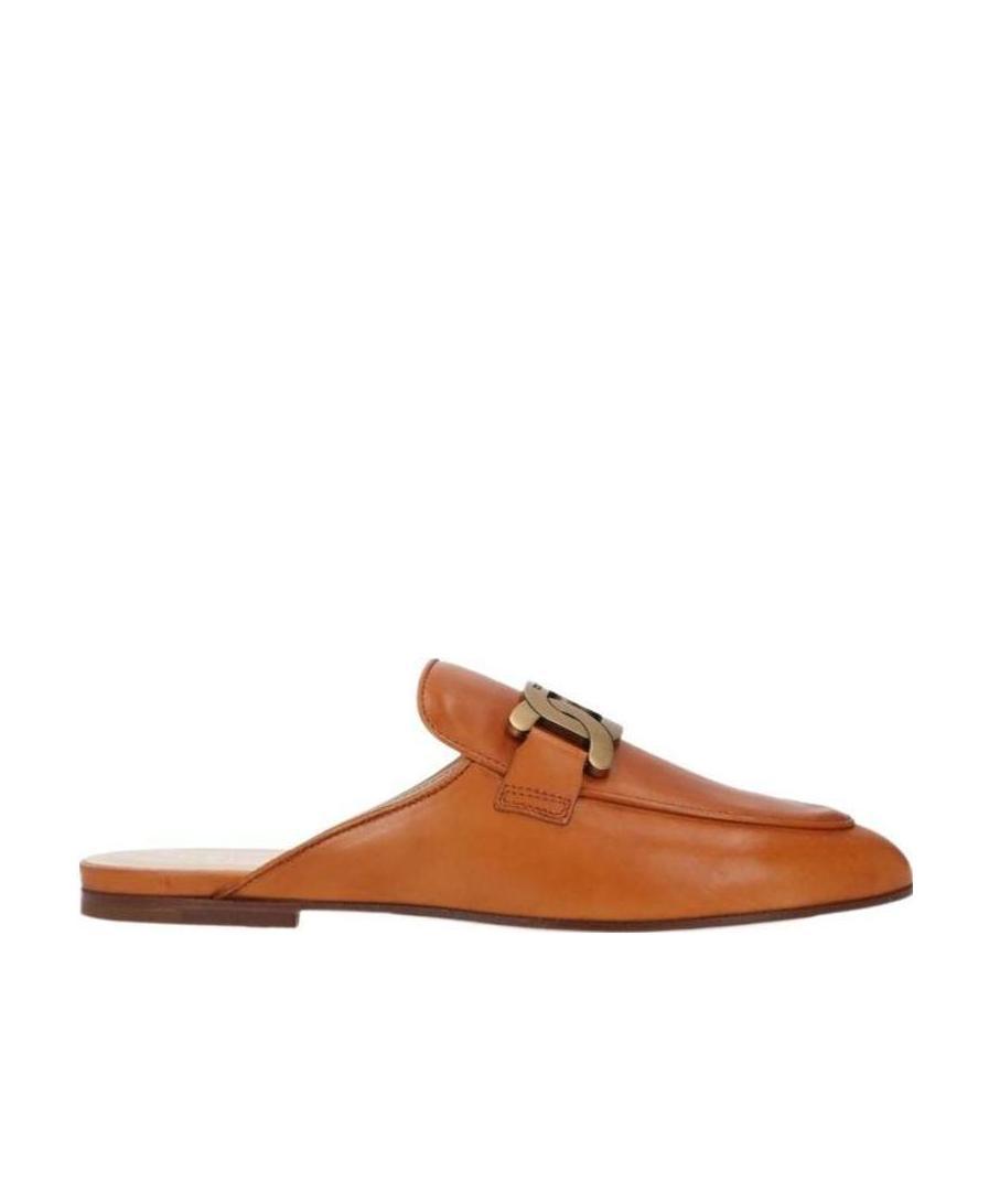 TOD'S LEATHER FLAT MULES 