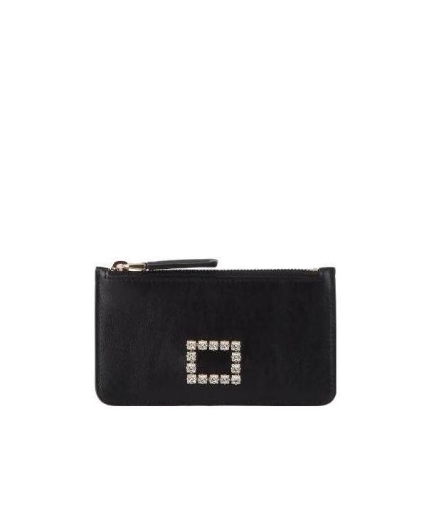 Roger Vivier Logo Wallet In Black