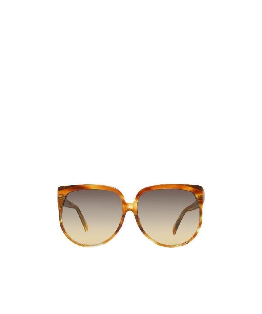 Celine Logo Logo Sunglasses In Brown