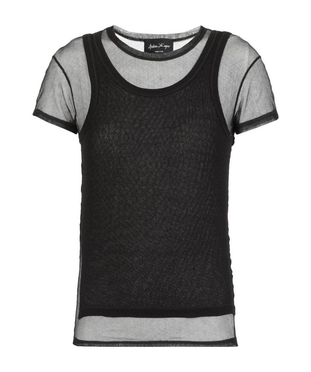 Andrea Ya'aqov Translucent Short-sleeved T-shirt In Black