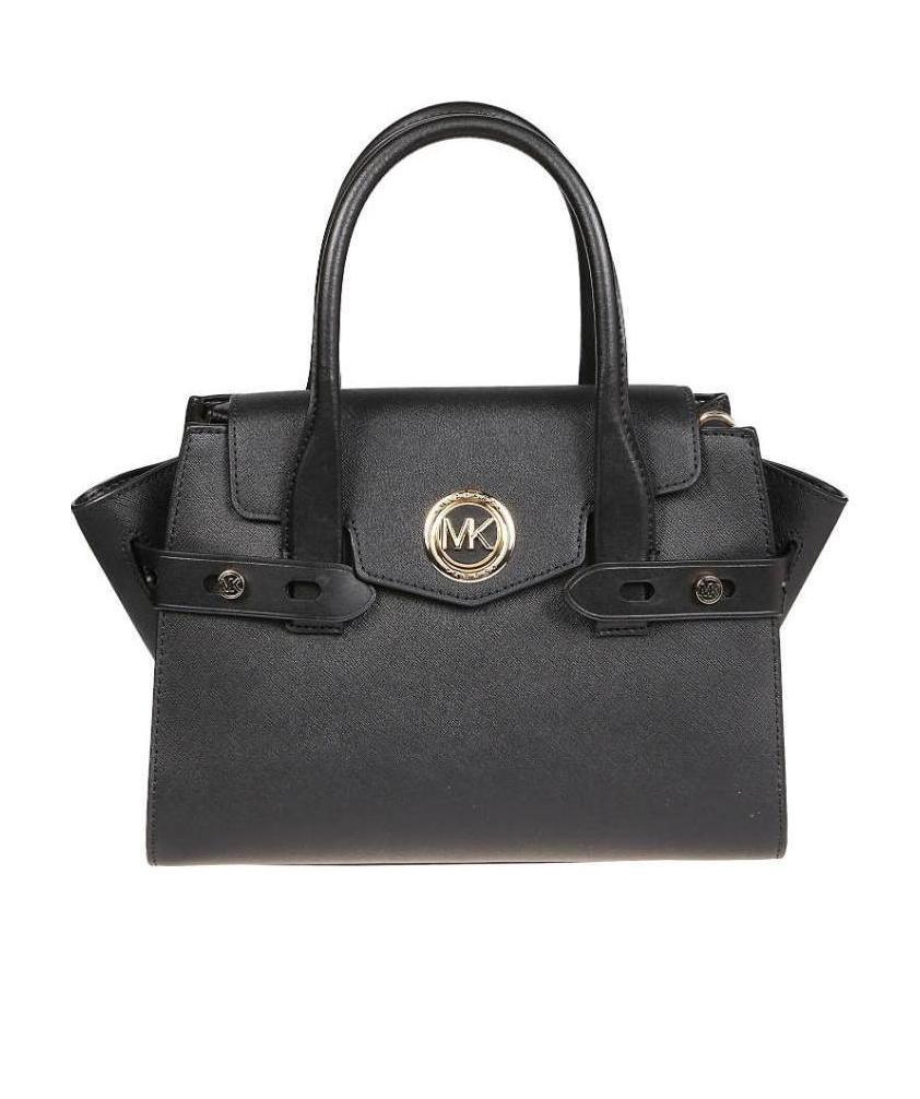 Michael Michael Kors Small Carmen Belted Satchel In Black