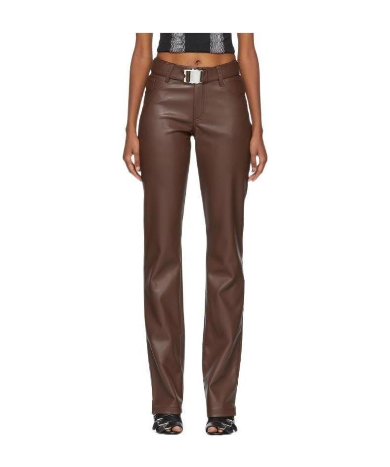 Misbhv Brown Logo Casual Pants In Brown