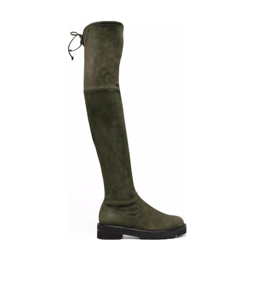 Stuart Weitzman Knee-length Round-headed Boots In Green