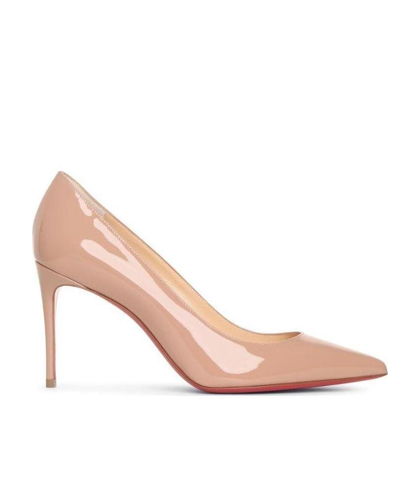 Christian Louboutin Kate Pointed Toe Patent Leather Pump In Pink