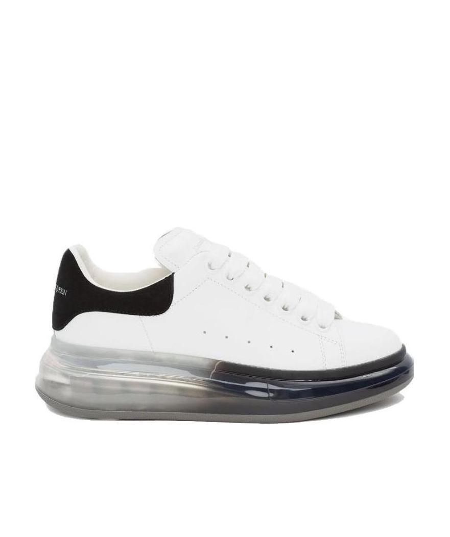 Alexander Mcqueen Sneakers Oversize Donna Pelle Bianco/nero In White