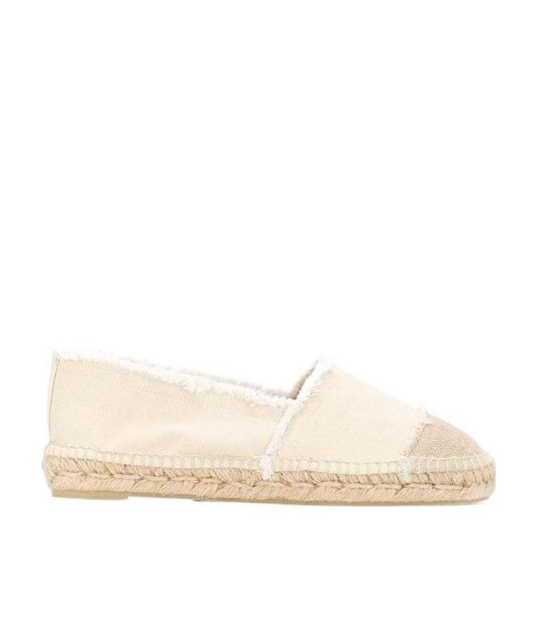 Shop Castaã±er Kampala Fringed Canvas Espadrilles In White