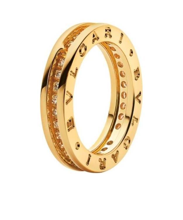 Bvlgari Yellow Gold And Diamond B. Zero1 Rock One-band Ring In Yellow