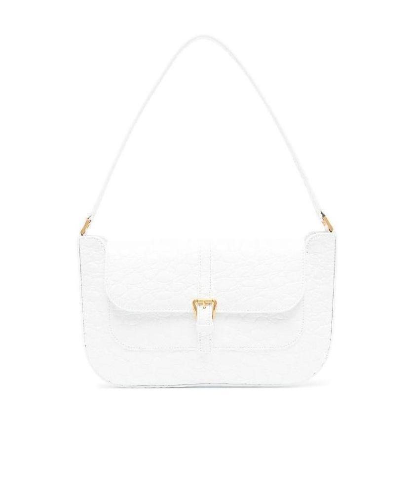 By Far Miranda Crocodile-effect Shoulder Bag In White