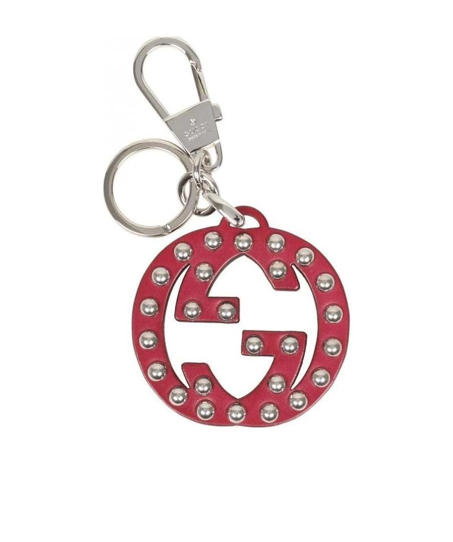 Gucci Double G Key Chain In Red