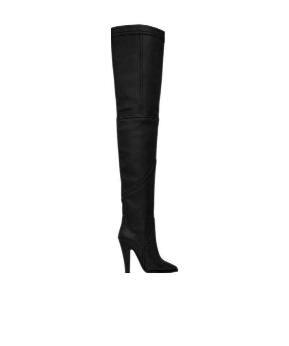 Saint Laurent Kensington Over-the-knee Boots In Black