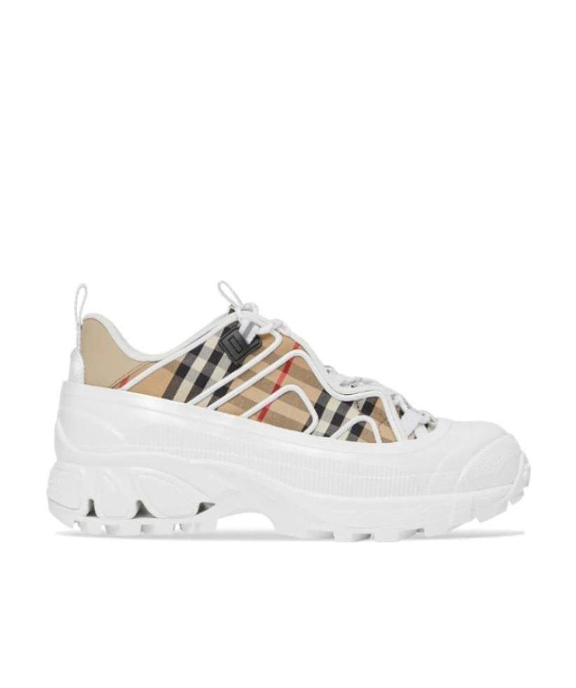 Burberry Arthur Vintage Check Sneakers In White