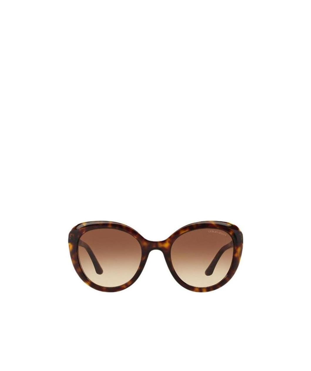 Giorgio Armani Logo Sunglasses In Brown