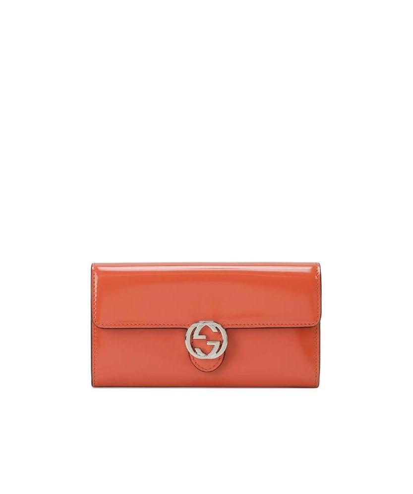 Gucci Long Double-folded Wallet In Red