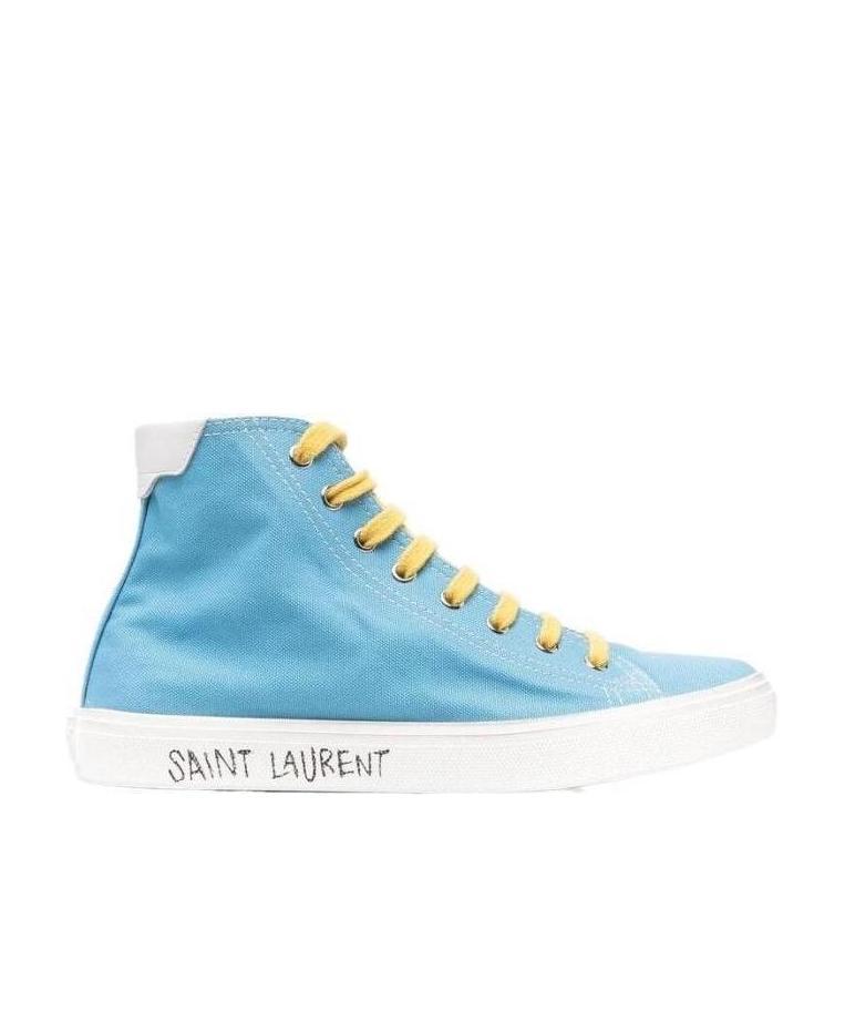 Saint Laurent Malibu Mid-top Sneakers In Blue